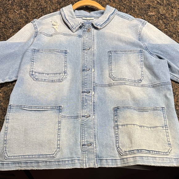 Style & Co. Jackets & Blazers - Style & Co. Sky Blue Denim Jacket